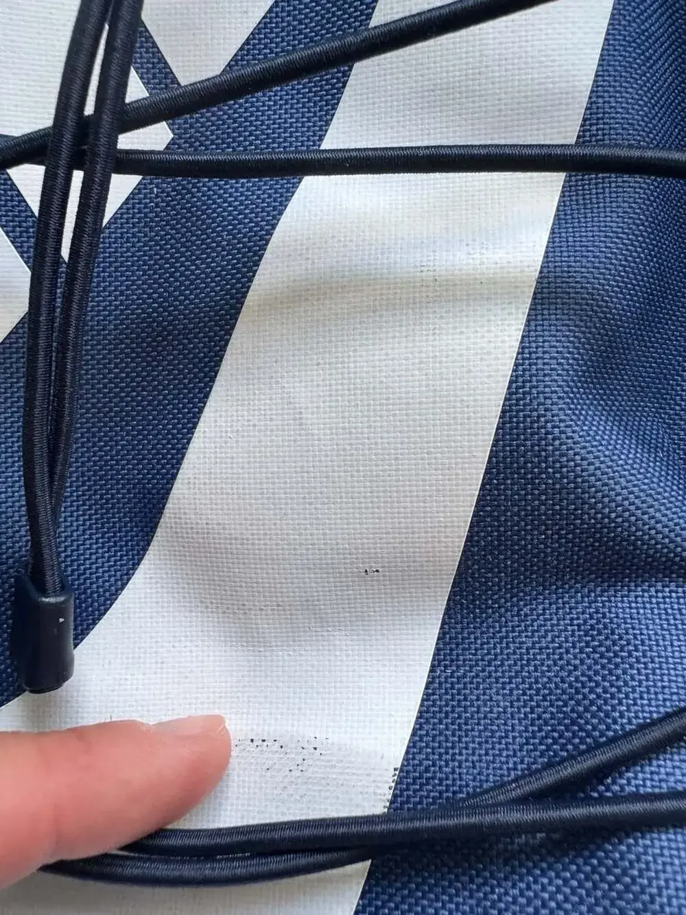 Nike Hayward Navy Blue Backpack Oversized Logo Bungee School Travel Sport Bag